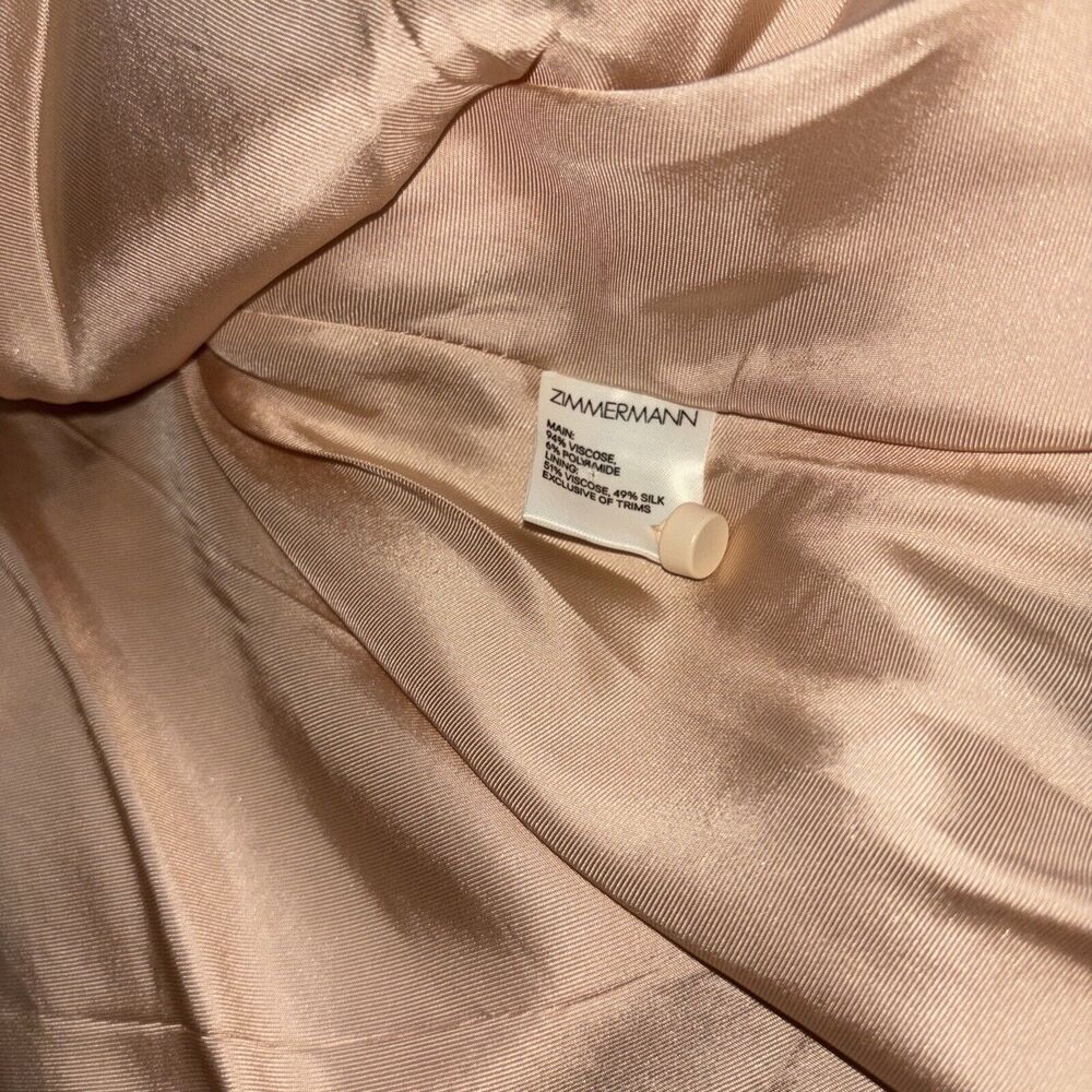 New. Zimmermann long dress ZM 2, US 8 peach pink peach - Picture 10 of 11